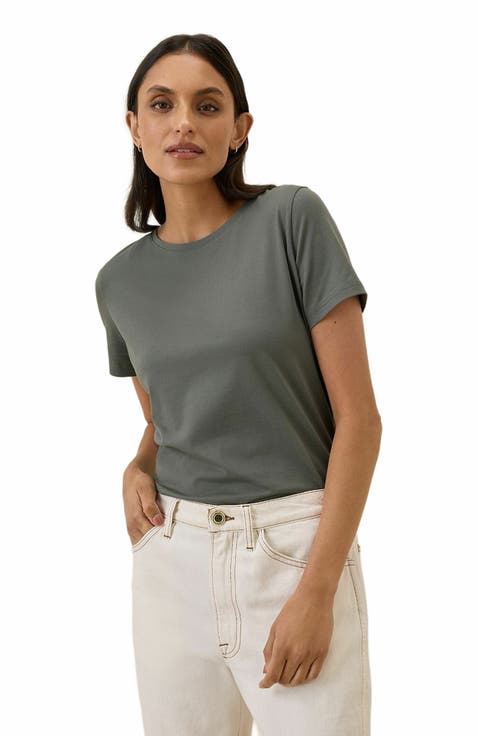 Luxe Stretch Jersey Slim Tee