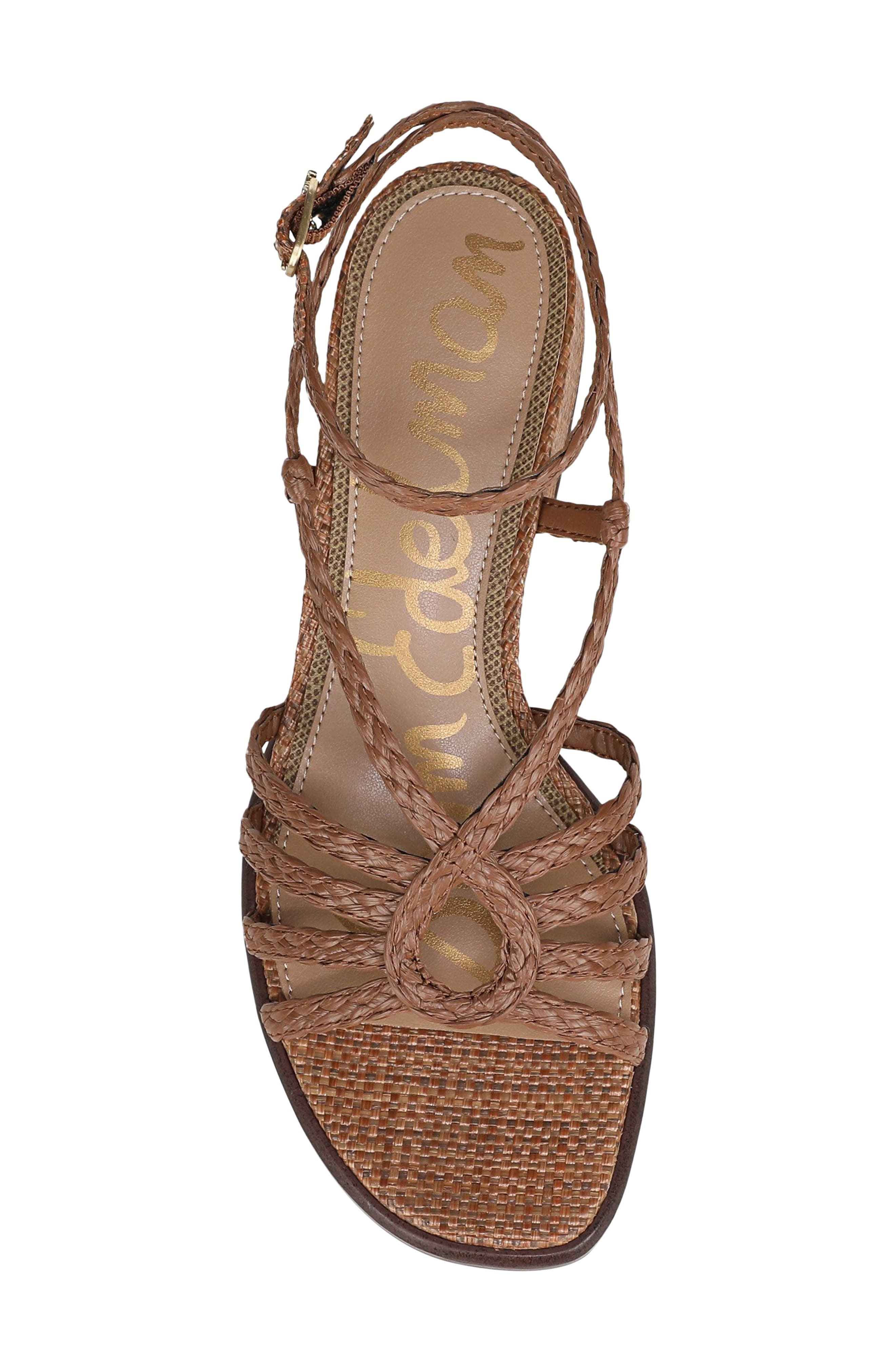 Sam Edelman Fletcher Ankle Strap Sandal, Alternate, color, Rich Cognac