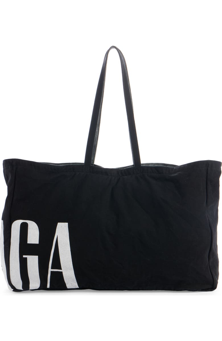 Balenciaga Large Editor East/West Canvas Tote, Alternate, color, 1090 Black/ L White