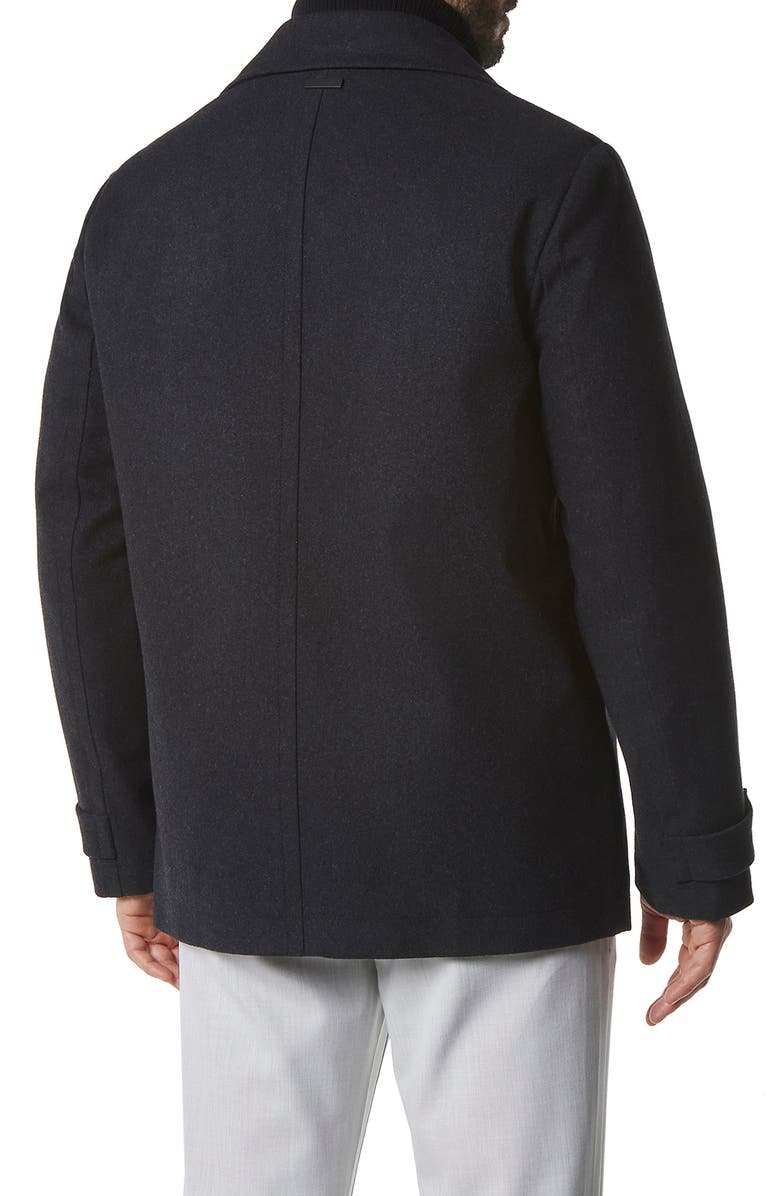Marc New York Danton Water Resistant Peacoat, Alternate, color, Charcoal