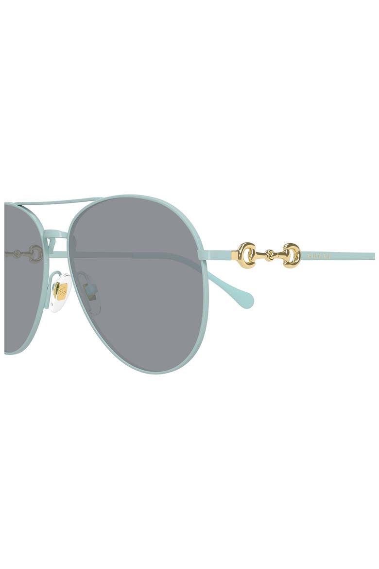 60mm Pilot Sunglasses, Alternate, color, GREEN