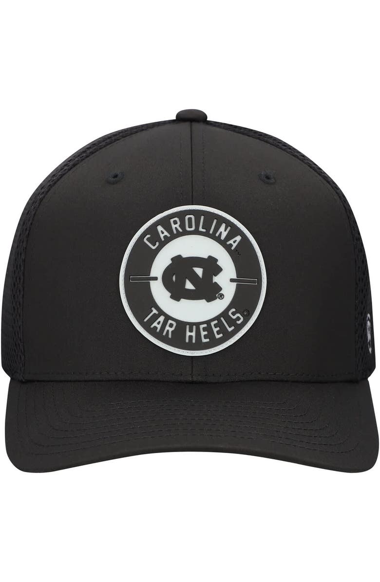TOP OF THE WORLD Men's Top of the World Black North Carolina Tar Heels Abbot Patch Stretch Fit Hat, Alternate, color,