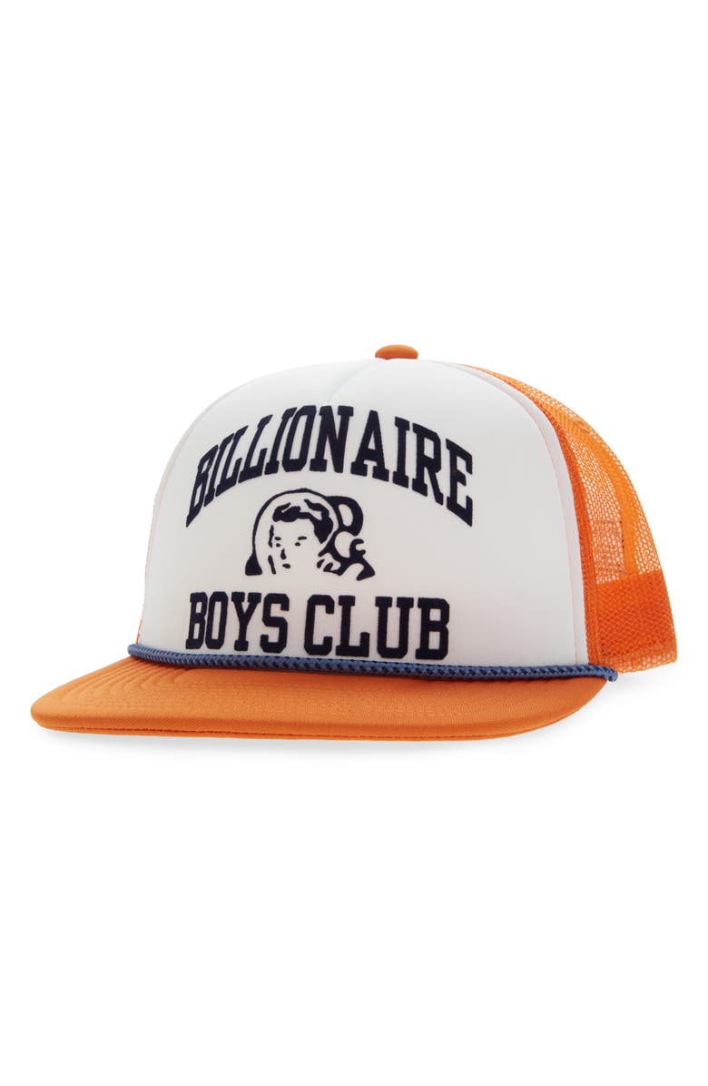 Billionaire Boys Club Space Snapback Trucker Hat, Main, color, Golden Poppy