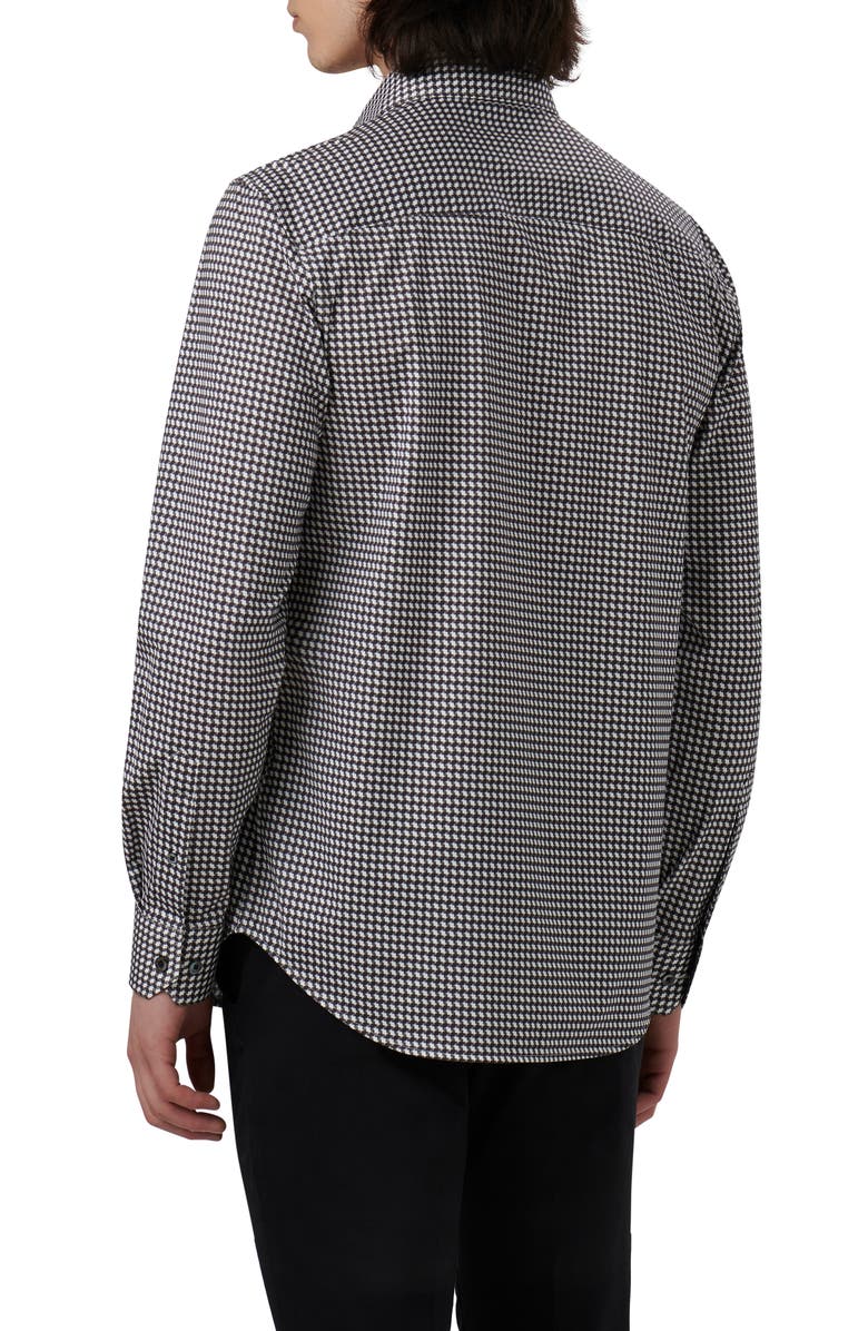 Bugatchi James OoohCotton<sup>®</sup> Houndstooth Button-Up Shirt, Alternate, color, 