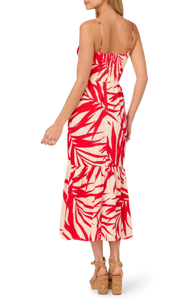 Adrianna Papell Leaf Print Dress, Alternate, color, 