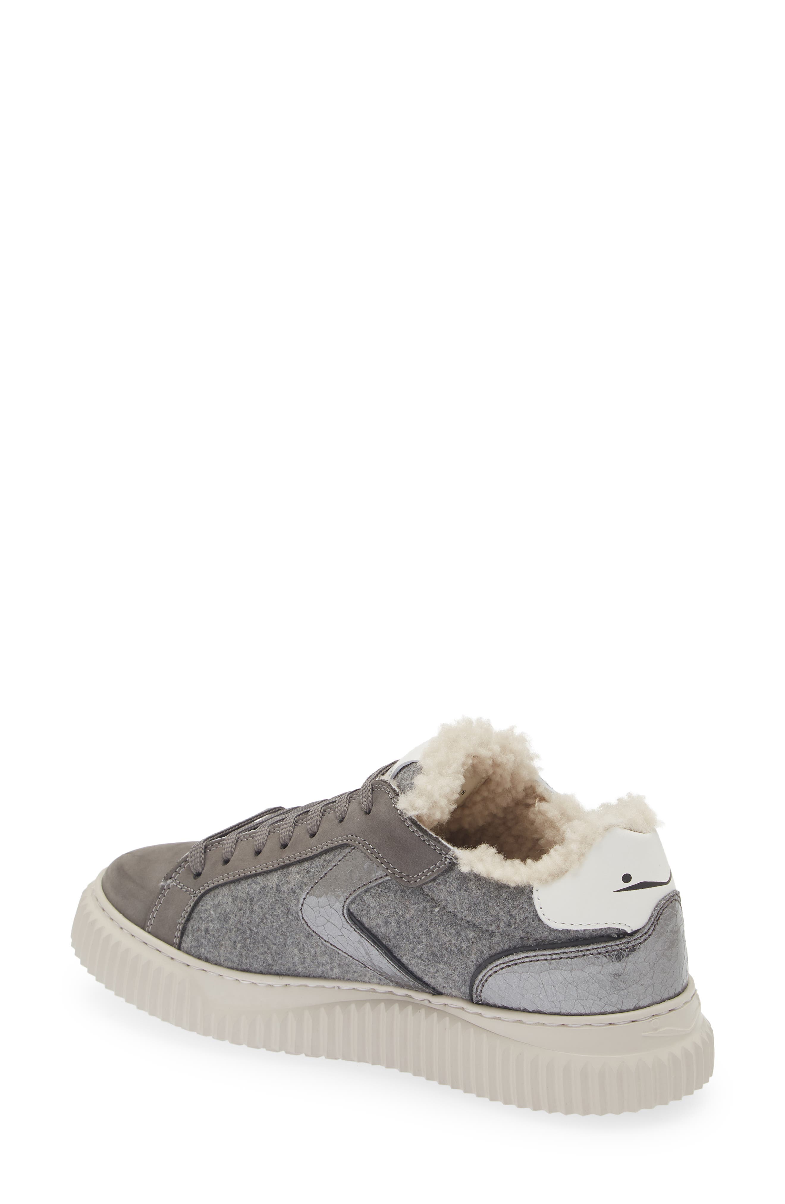 Voile Blanche Lipari Genuine Shearling Lined Sneaker, Alternate, color, Anthracite Black