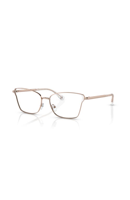 Michael Kors 53mm Rectangle Optical Glasses In Pink