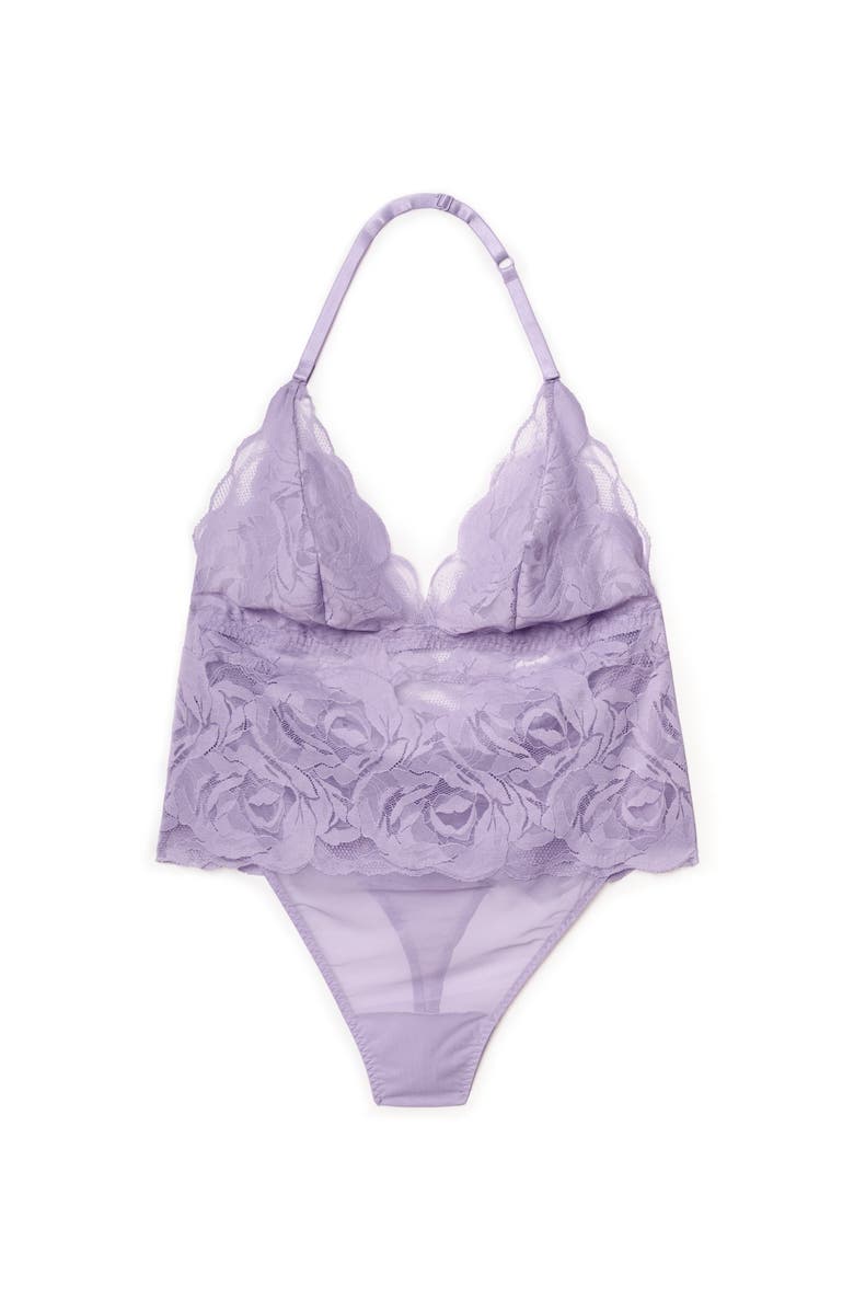 Adore Me Esme Lace Bodysuit Lingerie, Alternate, color, Medium Purple