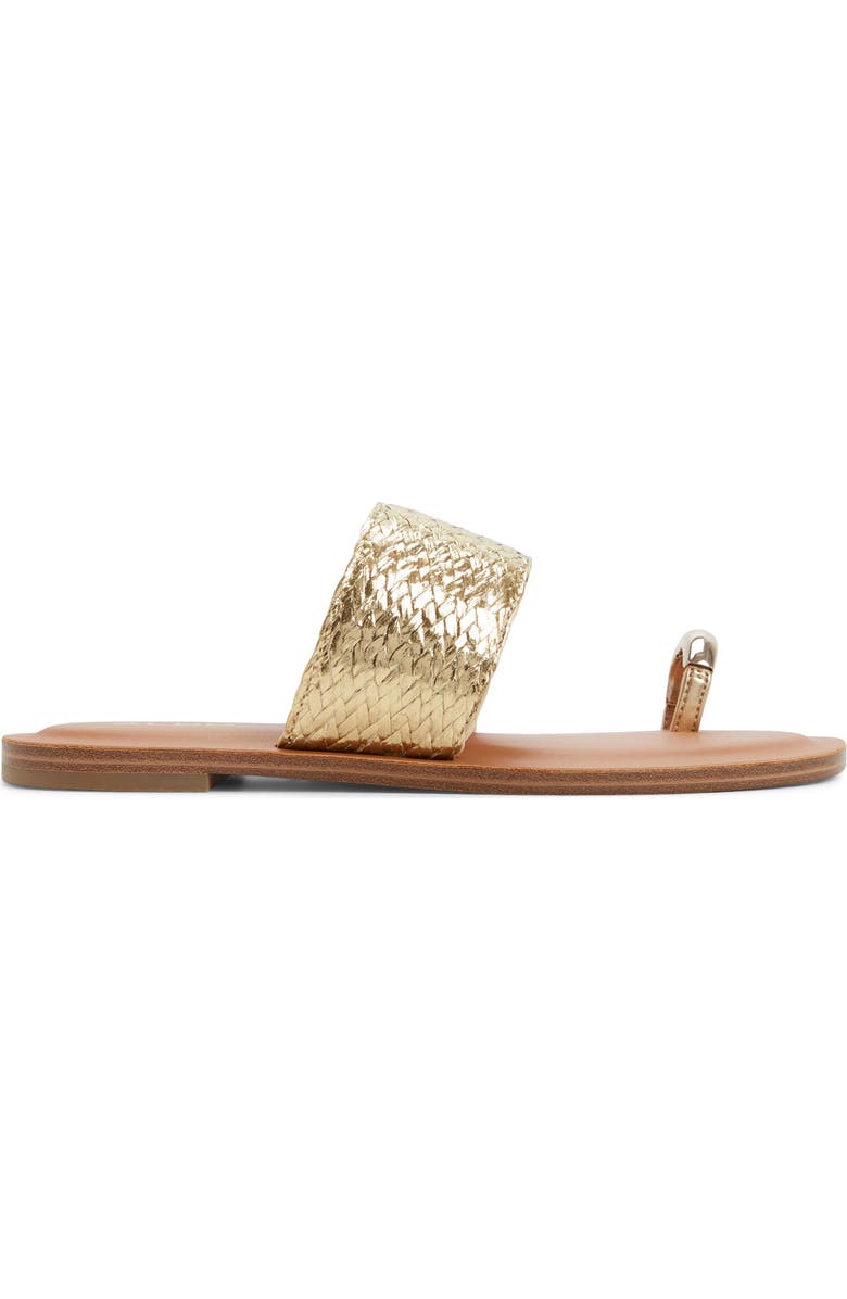 ALDO Beachwalk Slide Sandal, Alternate, color, Gold