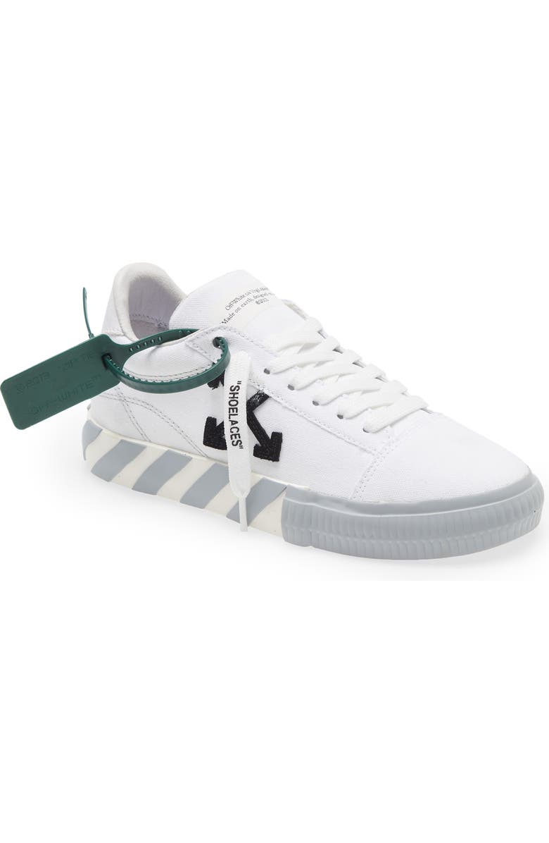 Off-White Eco Canvas Vulcanized Low Top Sneaker, Main, color, White/ Black