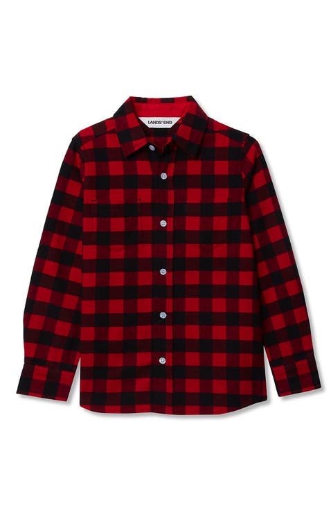 Kids Long Sleeve Flannel Shirt