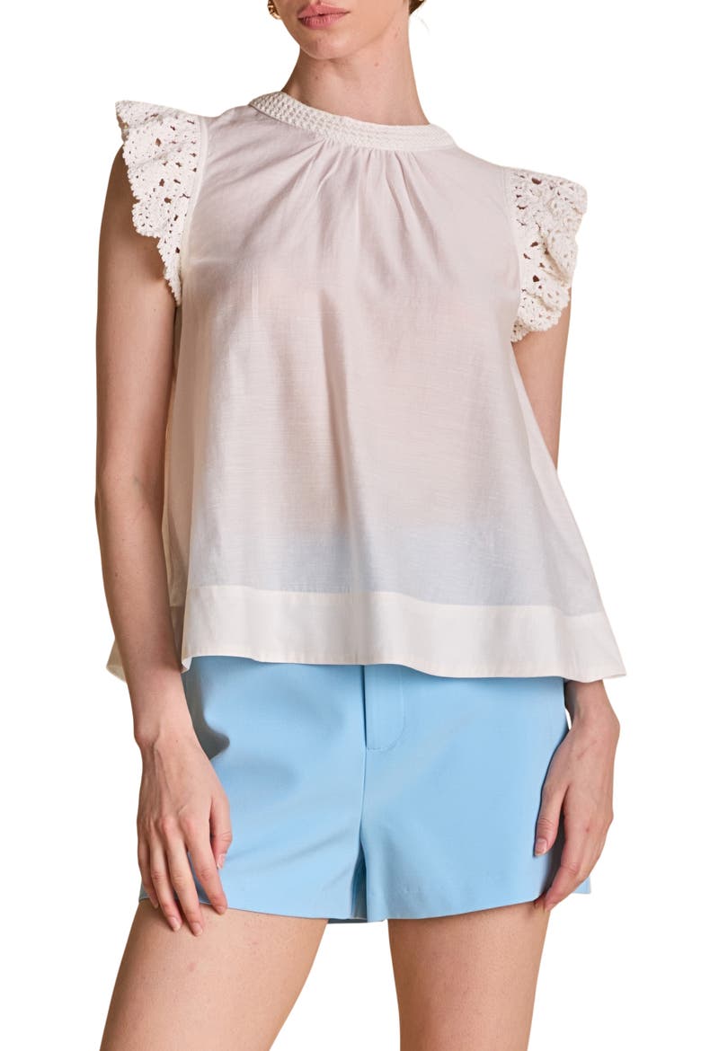 Stitch Detail Woven Shirt, Main, color, OFF WHITE