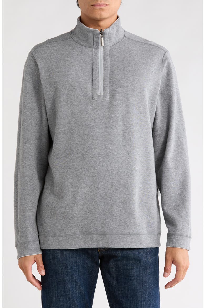 Flipview Reversible Half Zip Pullover, Alternate, color, CONCRETE