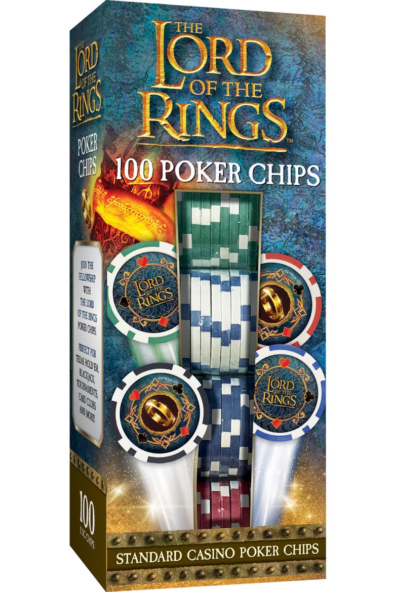 Lord of The Rings 100 Piece Poker Chips, Main, color, Multicolor
