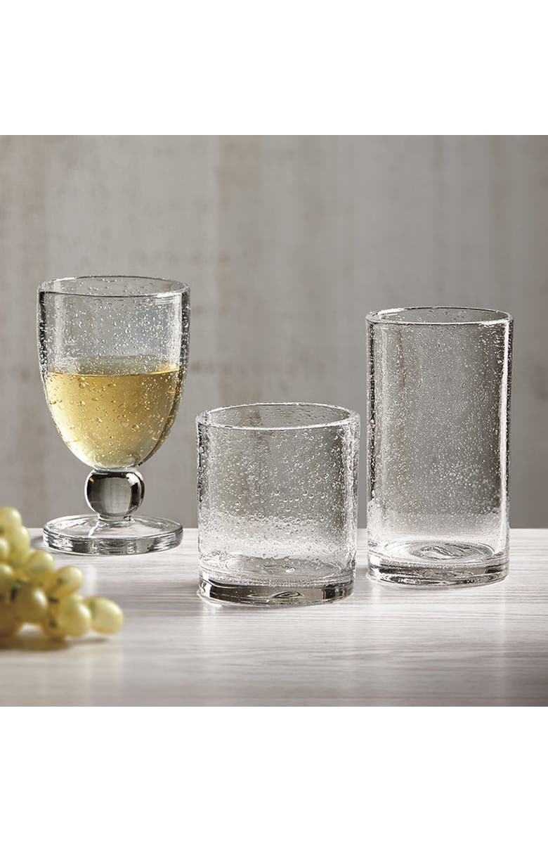 tag Bubble Glass Goblet Clear Drinkware Perfect for Everyday Use, Alternate, color, Clear