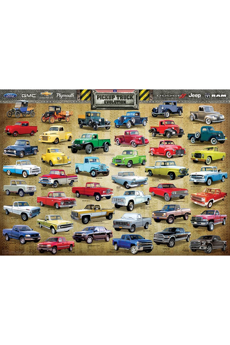 Pickup Truck Evolution Puzzle, 1000 Pieces, Alternate, color, Multicolored