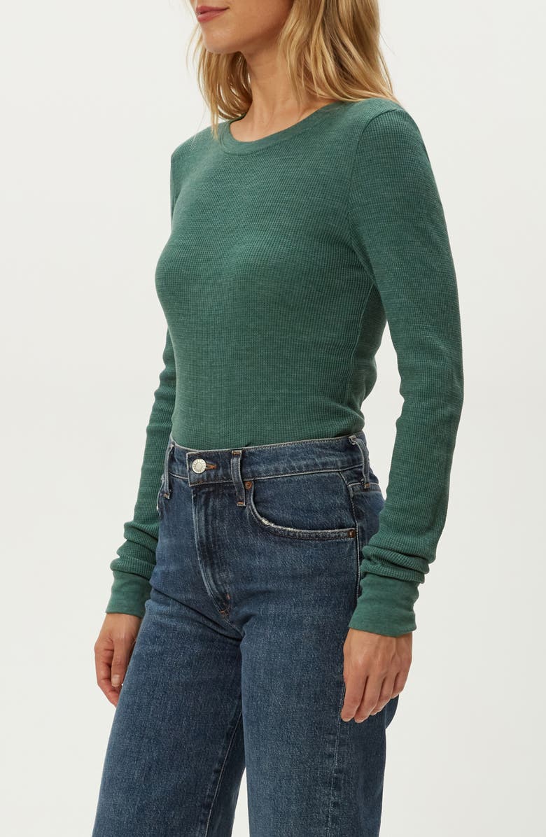 Michael Stars Juliet Long Sleeve Thermal Tee, Alternate, color, Emerald