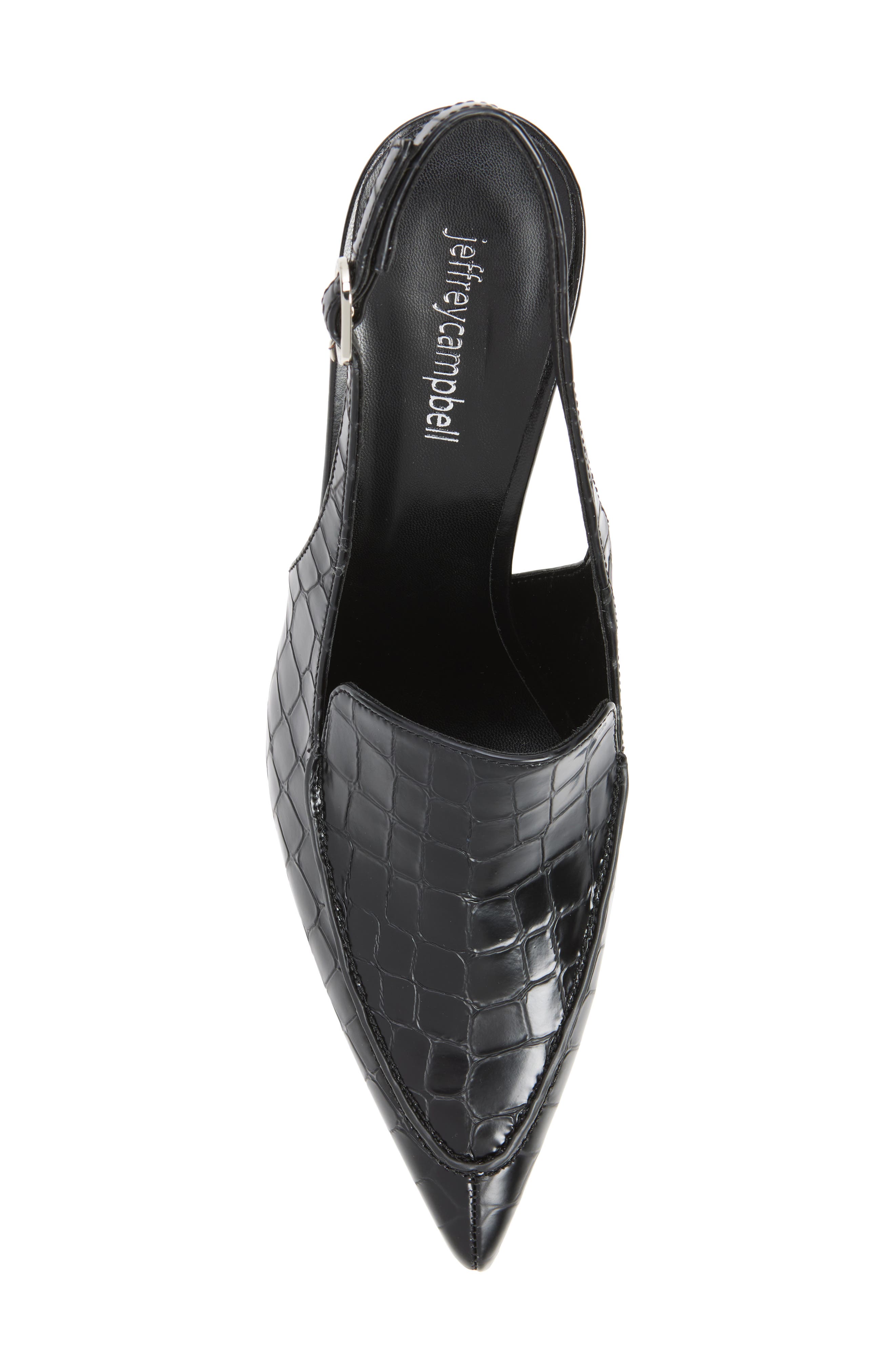Jeffrey Campbell Acclaimed Pointed Toe Pump, Alternate, color, Black Croco