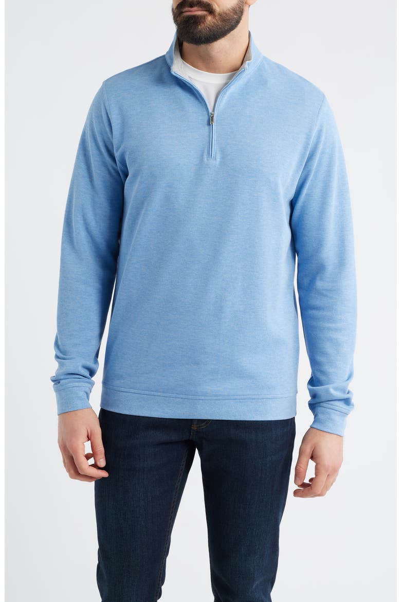 Comfort Interlock Quarter Zip Pullover, Main, color, BLUEBIRD