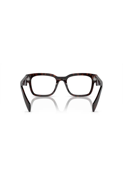 Prada 51mm Rectangle Optical Glasses In Red
