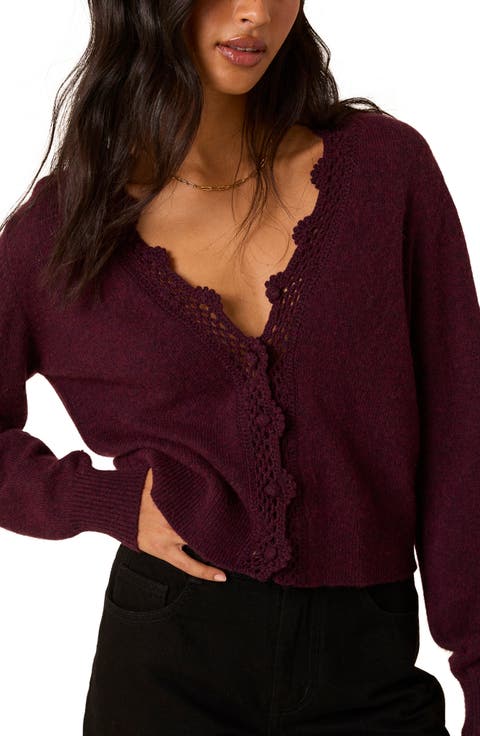 Crochet Trim Cardigan