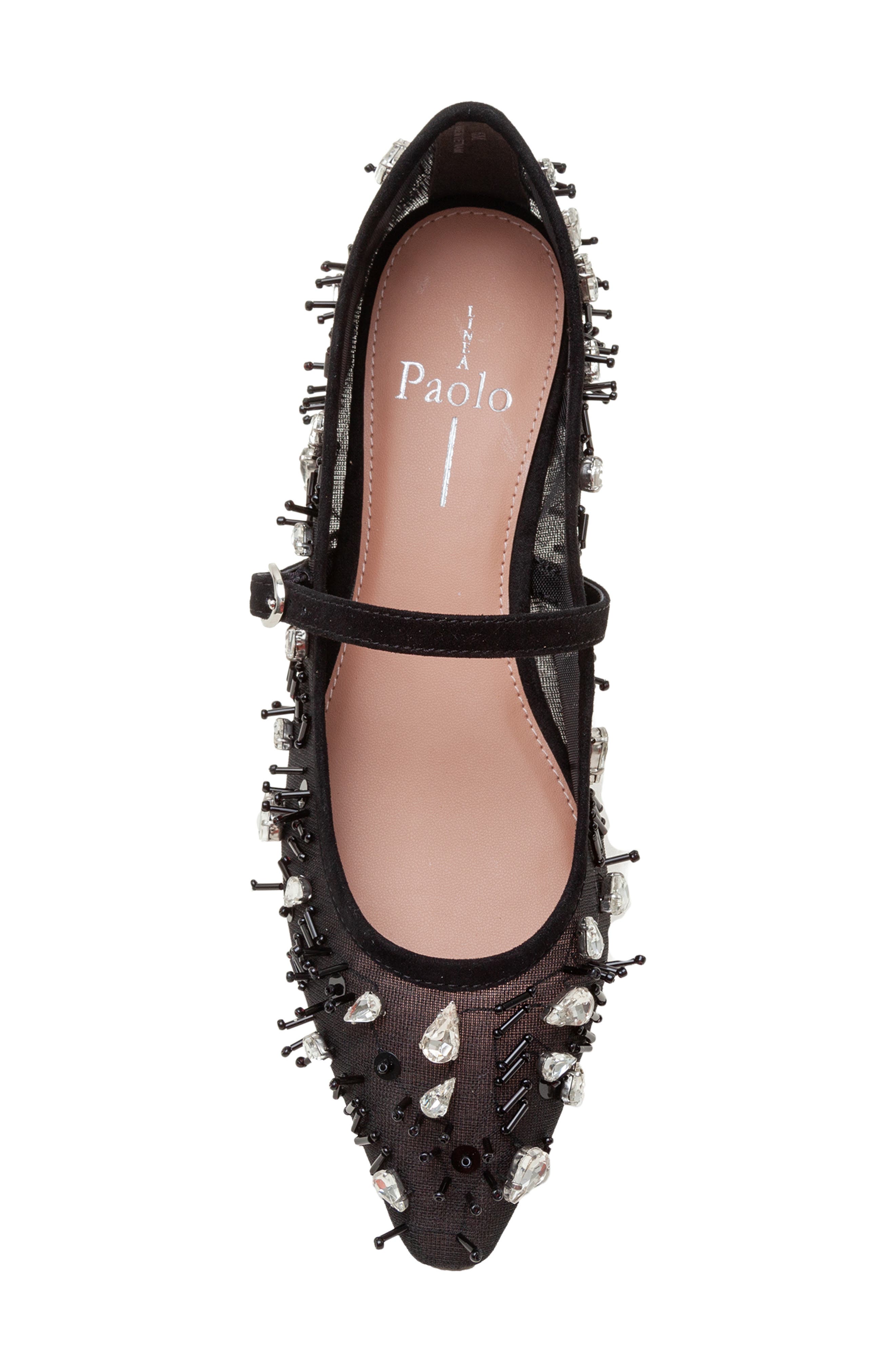Linea Paolo Maison Embellished Mary Jane Flat, Alternate, color, Black