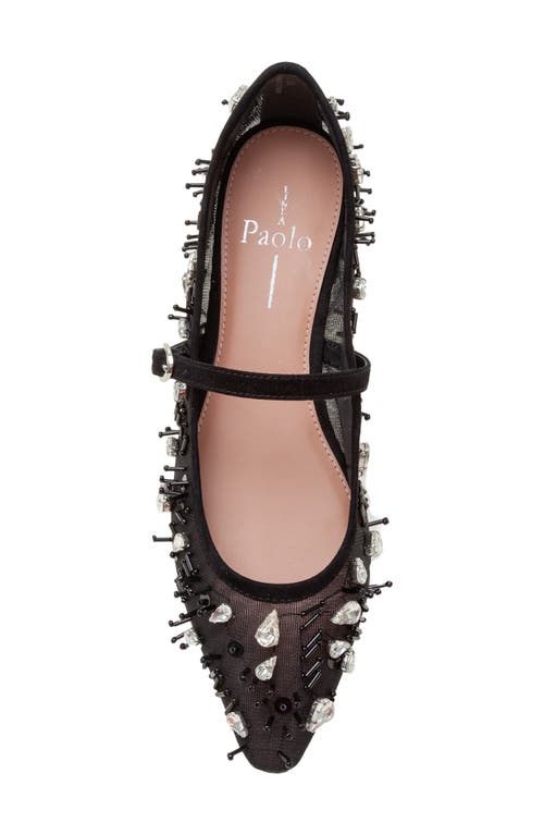 Linea Paolo Maison Embellished Mary Jane Flat In Black