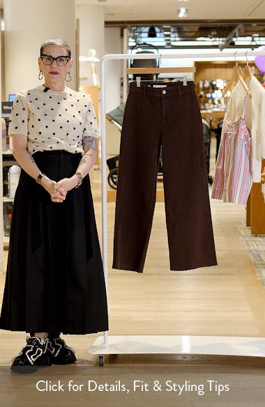 MANGO Catherin Frayed High Waist Wide Leg Culotte Jeans (Women) | Nordstrom