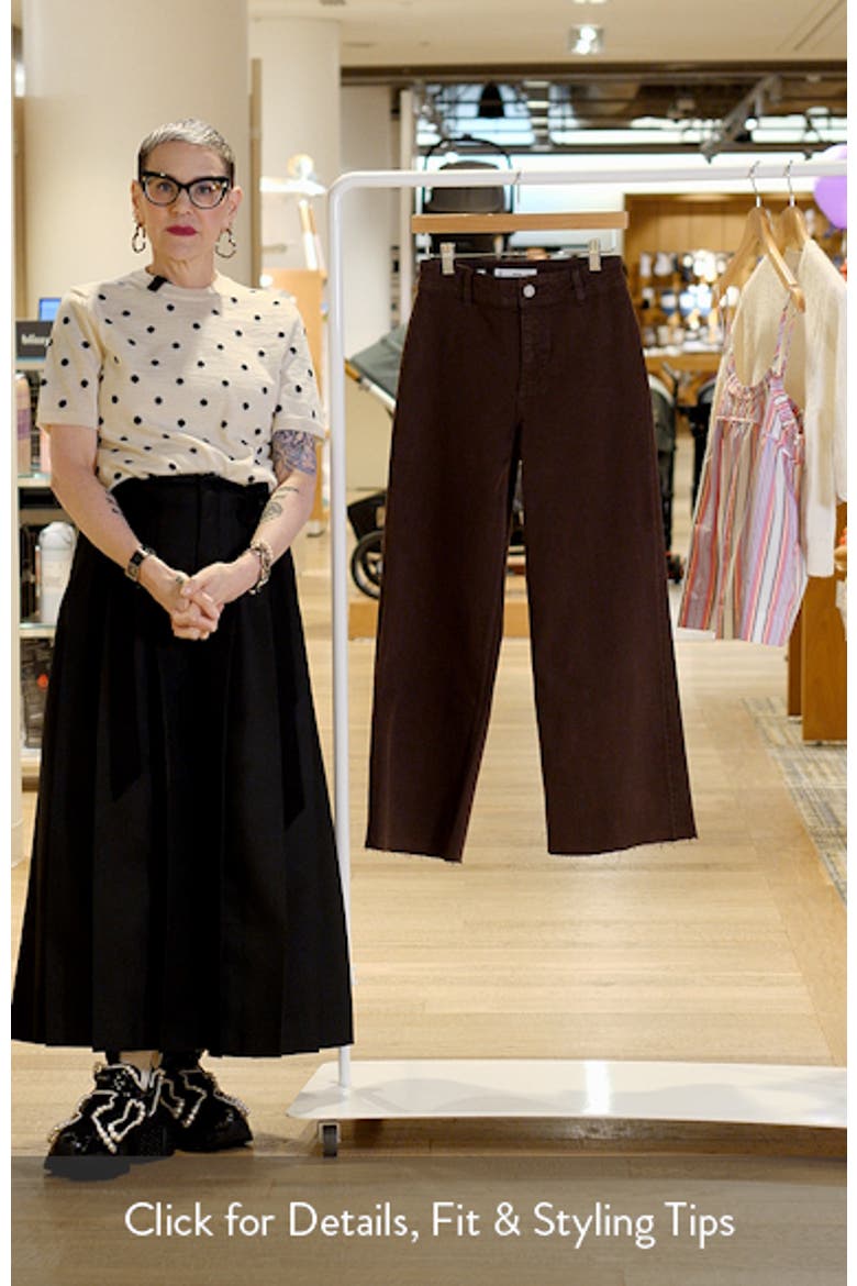 Catherin Frayed High Waist Wide Leg Culotte Jeans video