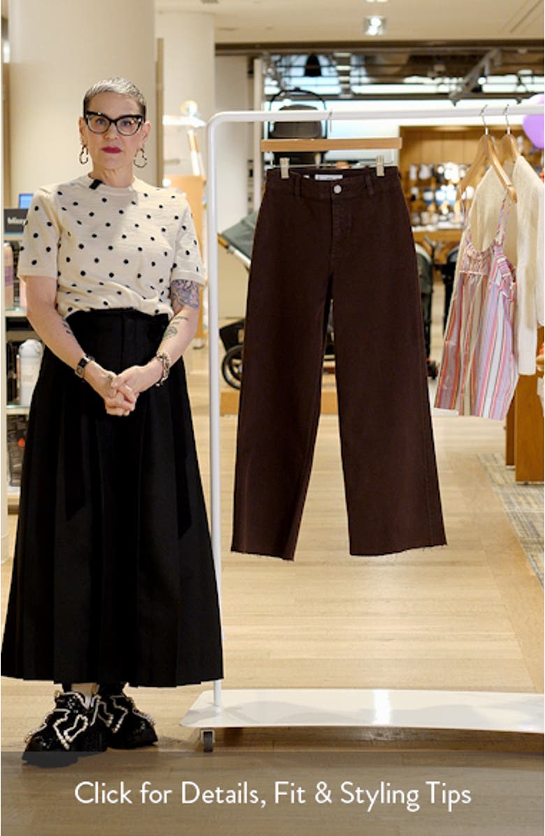 Catherin Frayed High Waist Wide Leg Culotte Jeans, sales video thumbnail