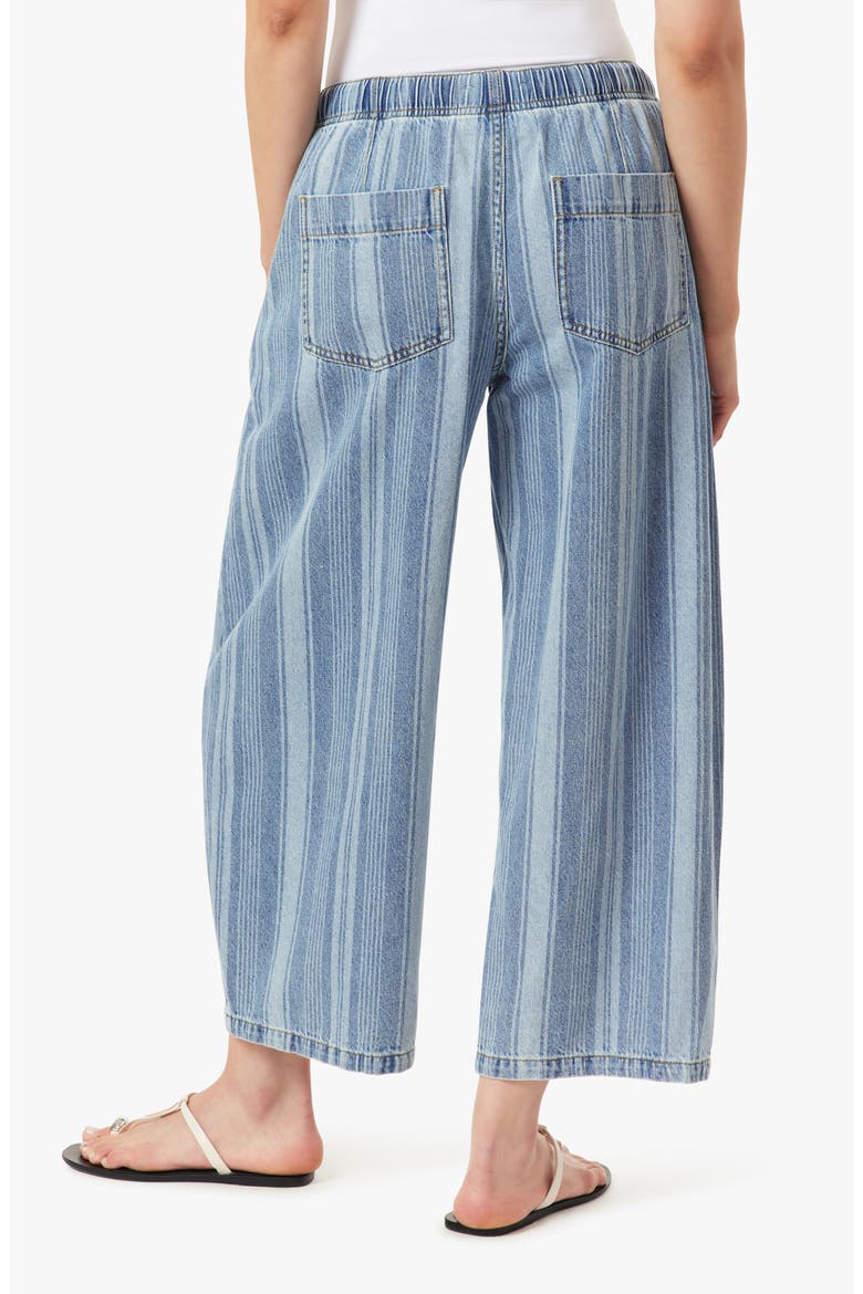 Barrel Leg Pull On Cotton Denim Pants, Alternate, color, PALOMA STRIPE