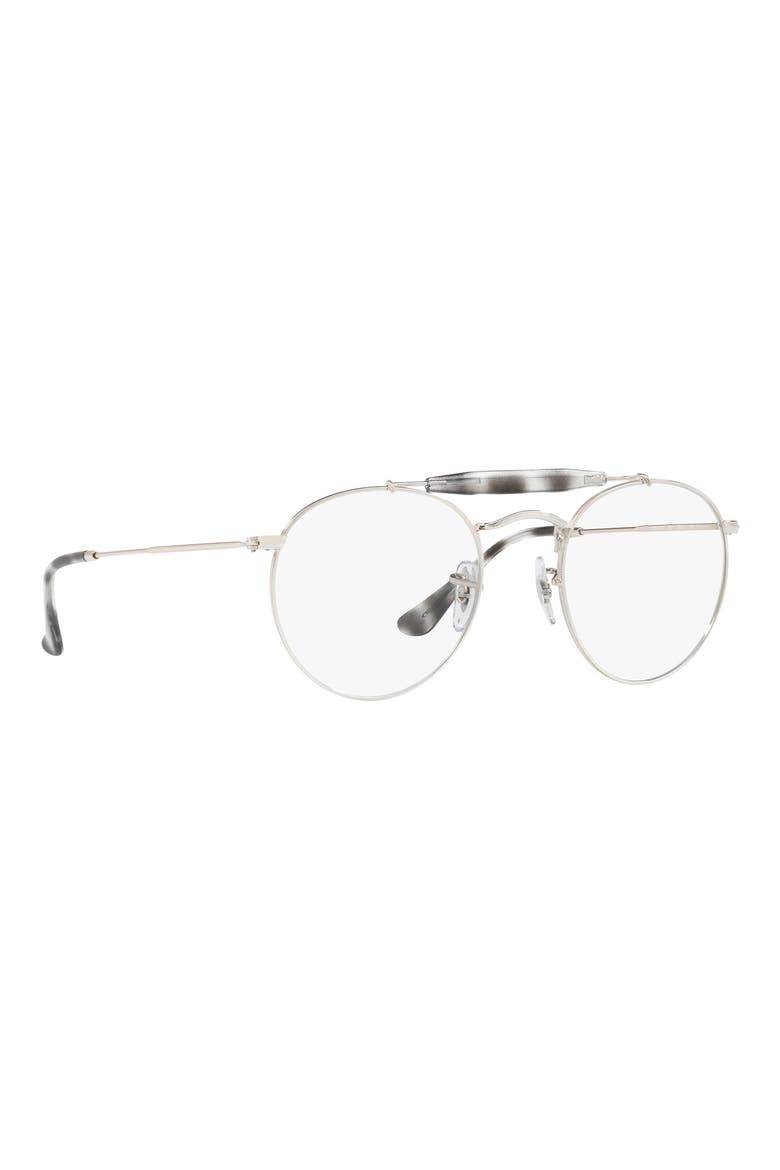 50mm Round Optical Glasses, Alternate, color, SILVER