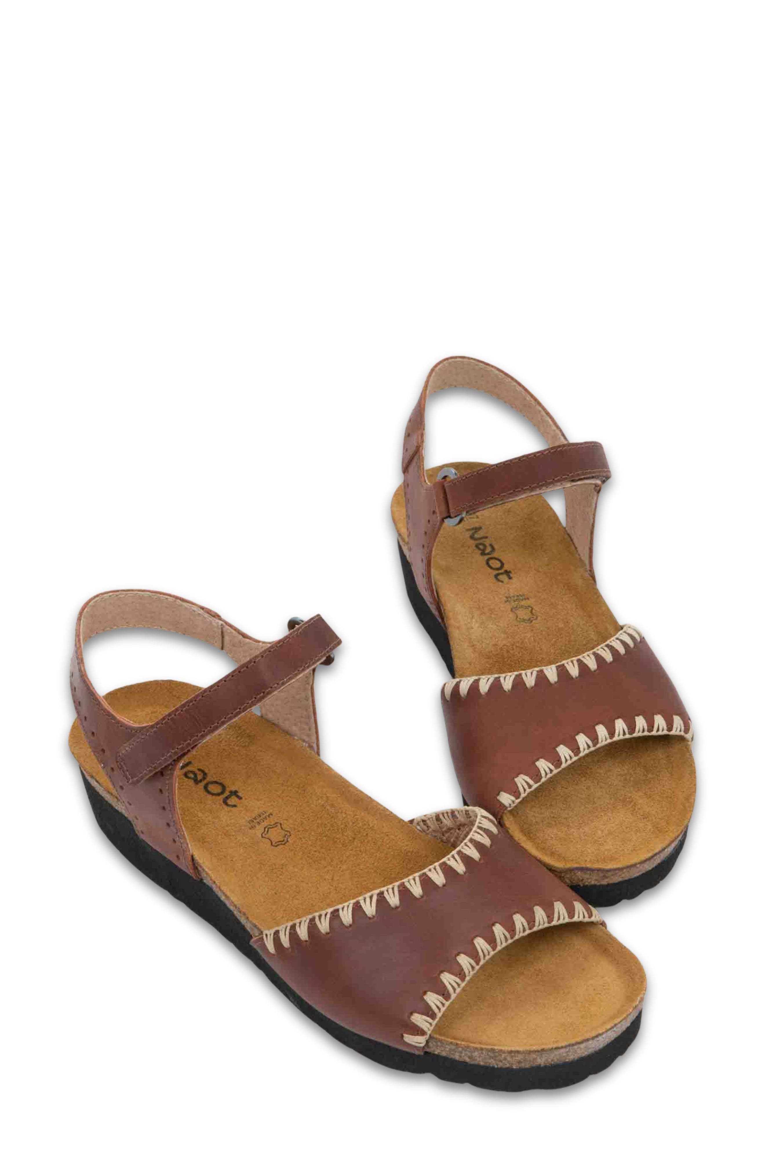 Luna Sandal, Alternate, color, BRANDY OILY NUBUCK