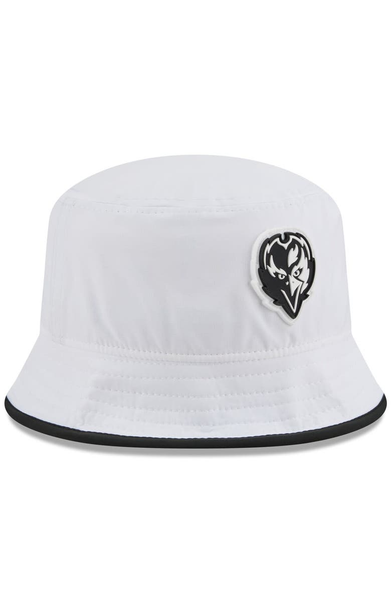 New Era Men's New Era White Baltimore Ravens 2025 NFL Training Camp Stretch Bucket Hat, Alternate, color, White