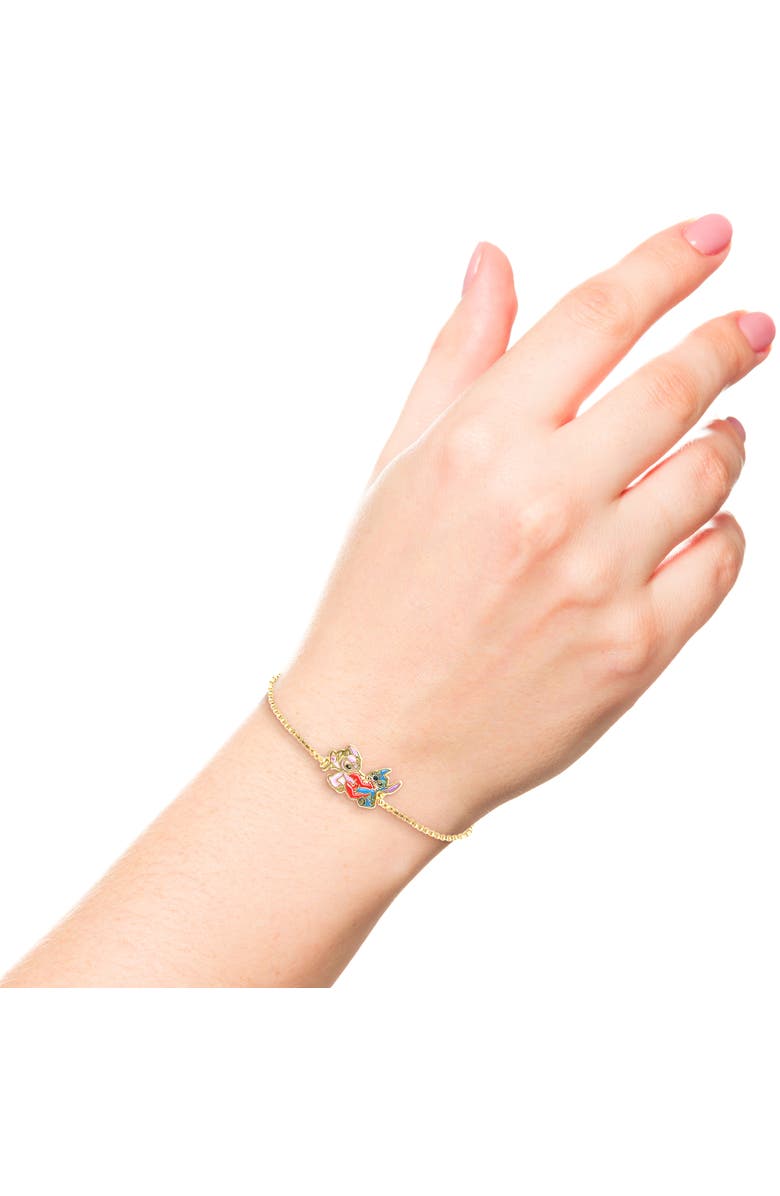 Disney Adjustable Heart Lariat Bracelet, 18kt Gold Plated, Alternate, color, Gold