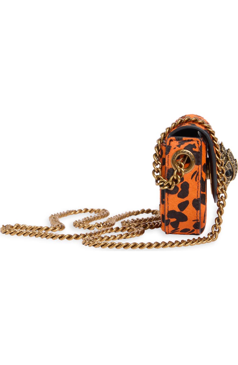 Kurt Geiger London Micro Chelsea Genuine Calf Hair Saddle Crossbody Bag, Alternate, color, Orange