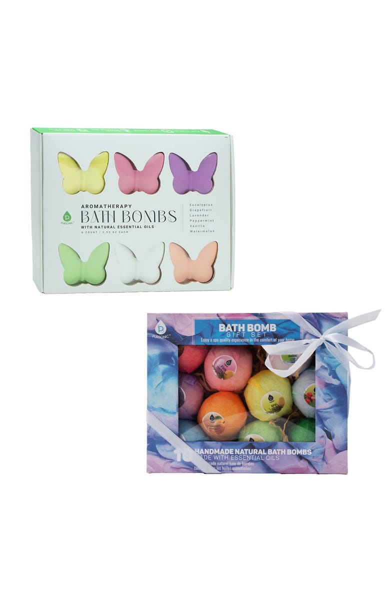 PURSONIC Aromatherapy Bath Bomb Collection Transform Your Bath into a Spa, Main, color, Multicolor