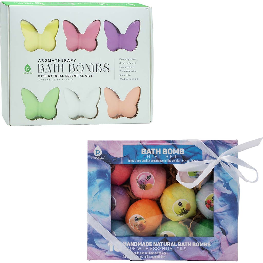 Pursonic Aromatherapy Bath Bomb Collection Transform Your Bath Into A Spa In Multicolor