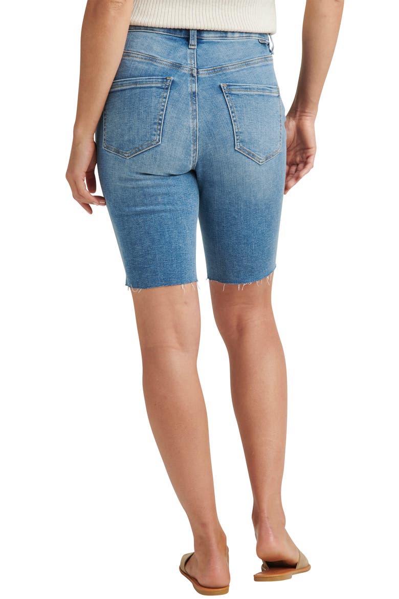 Jeans Valentina Pull-On High Waist Cutoff Denim Shorts, Alternate, color, CASPIAN SEA