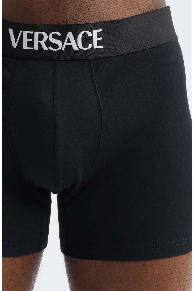 Assorted 2-Pack Essential Logo Stretch Cotton Trunks, Alternate, color, WHITE BLACK