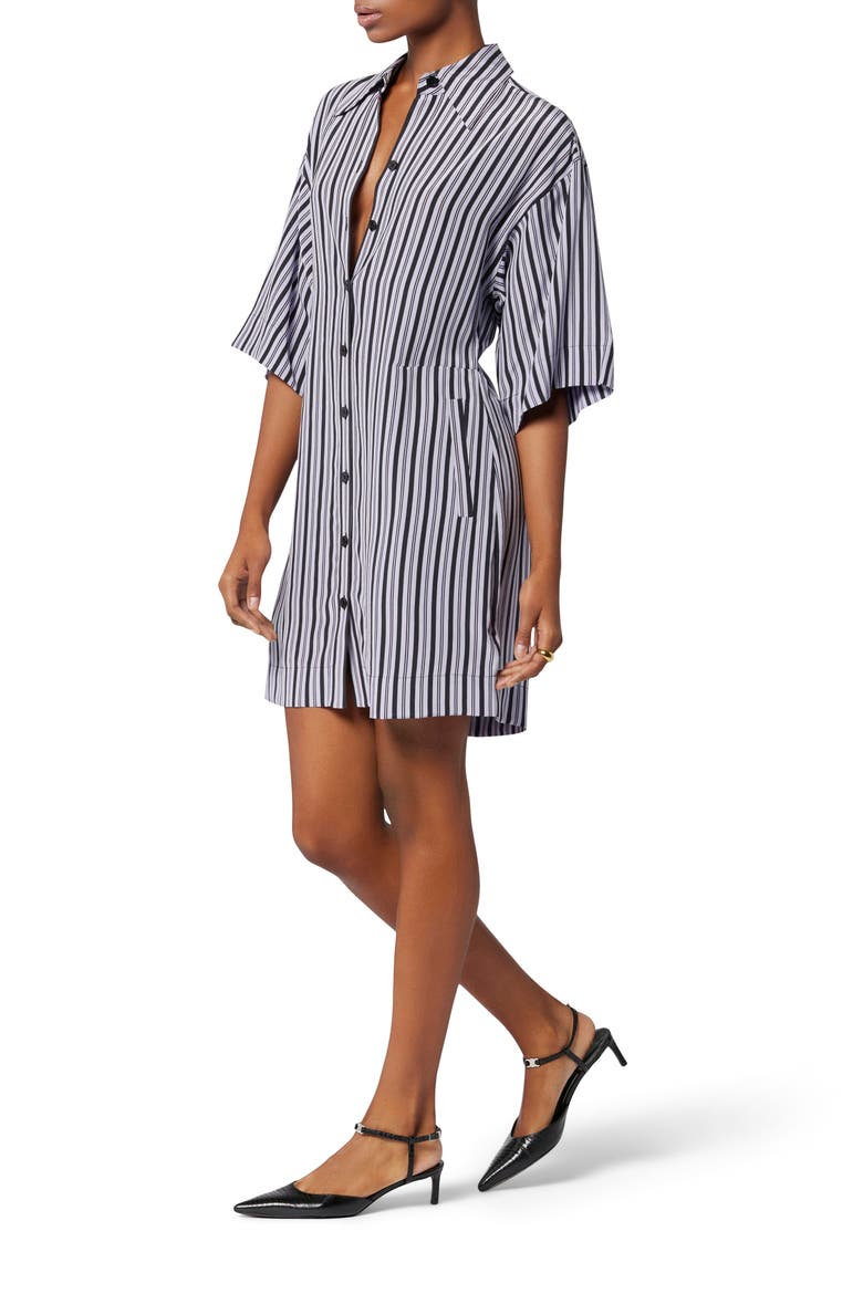 Etienna Silk Shirtdress, Alternate, color, LANGUID LAVENDER AND BLACK