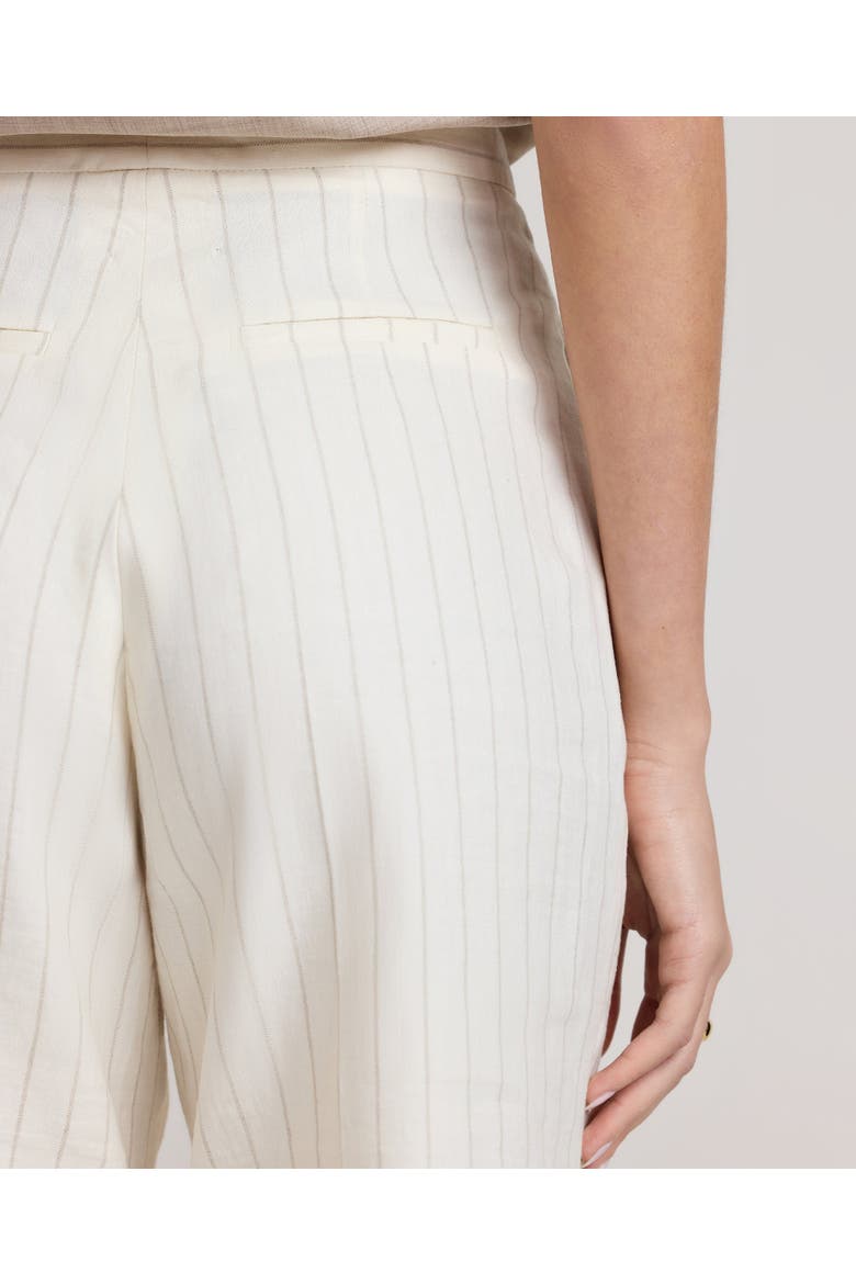 Corine Pinstripe Tailored Shorts, Alternate, color, Taupe Pin Stripe
