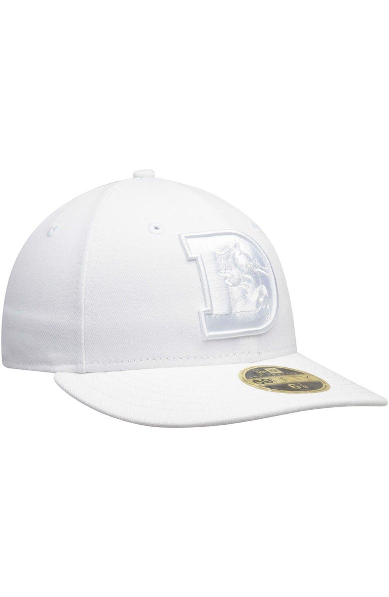 New Era Men's New Era Denver Broncos White on White Low Profile 59FIFTY Fitted Hat, Alternate, color, 