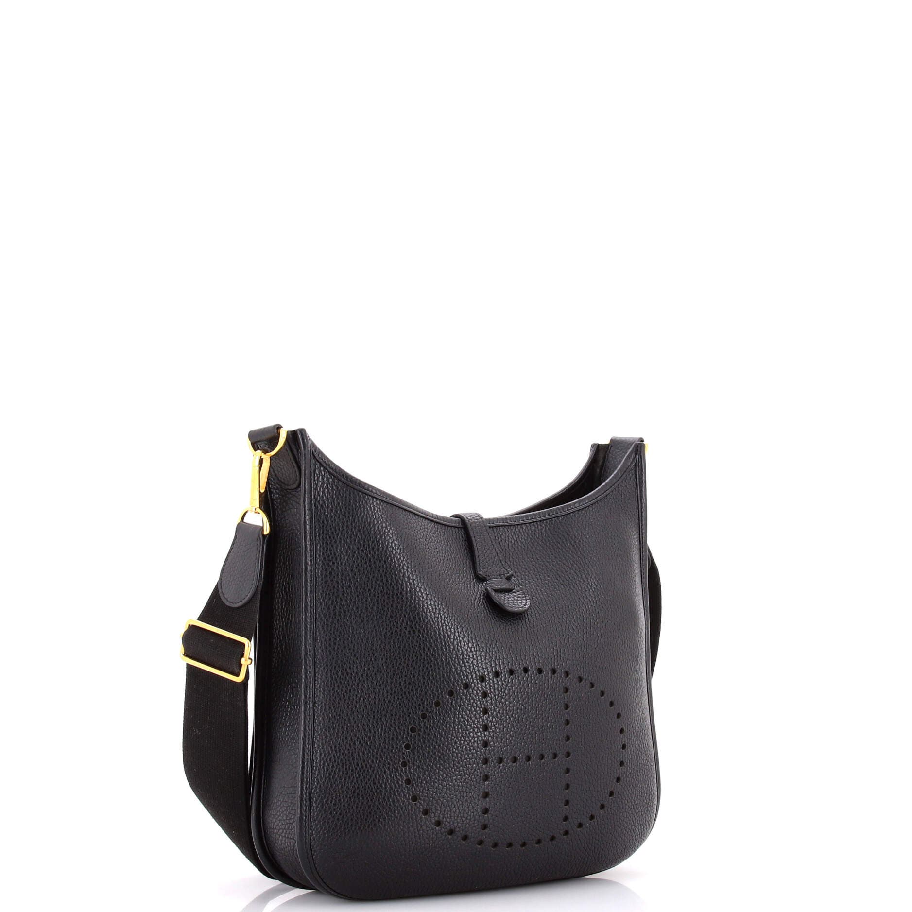 Pre-Owned Hermes Evelyne Bag Gen III Clemence PM, Alternate, color, Noir