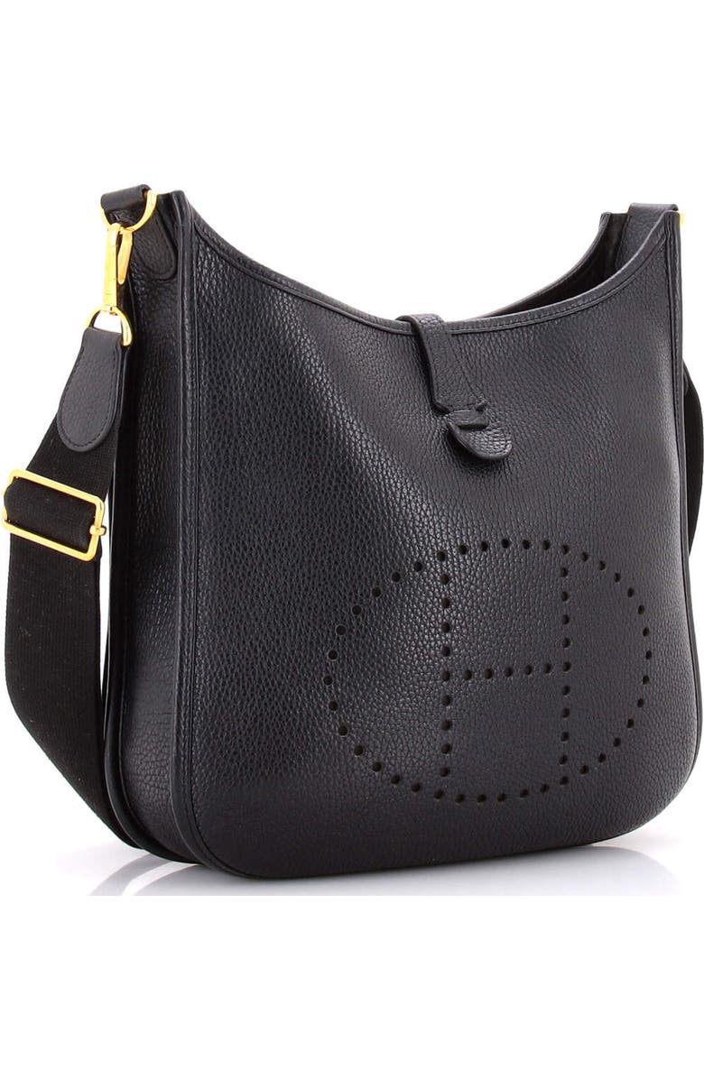 Pre-Owned Hermes Evelyne Bag Gen III Clemence PM, Alternate, color, Noir