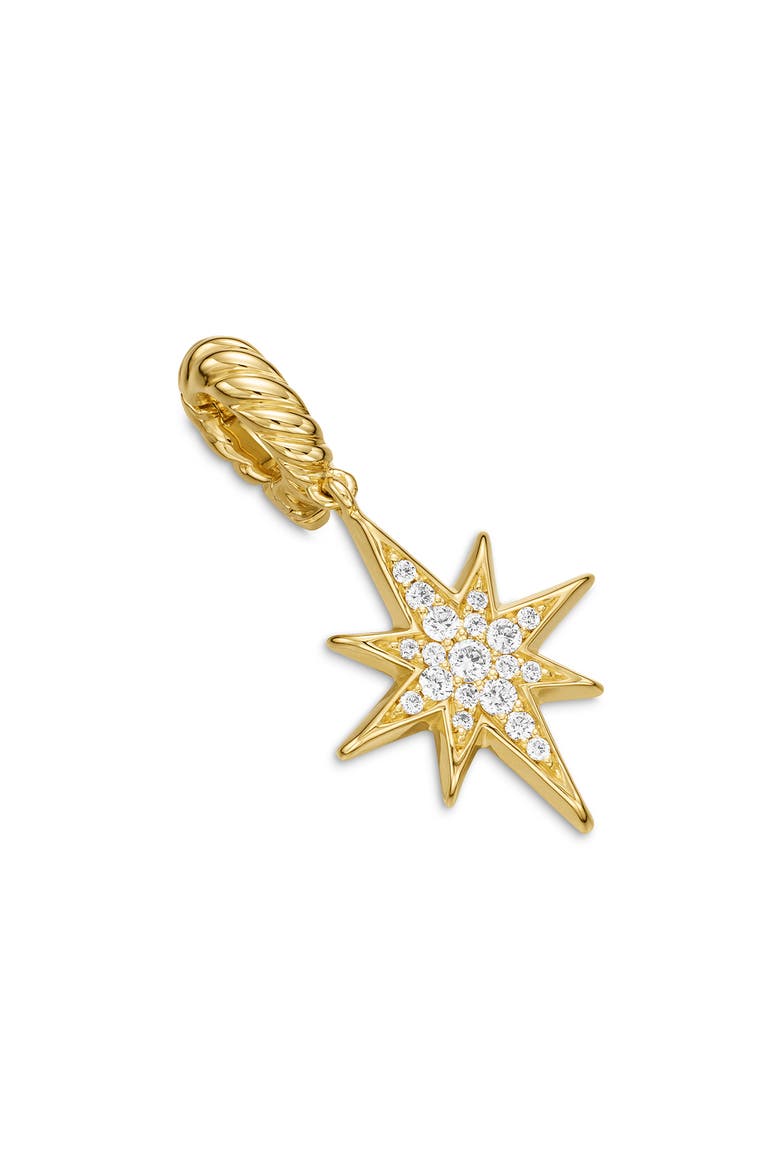 North Star 18K Gold & Pavé Diamond Amulet, Alternate, color, DIAMOND/ YELLOW GOLD