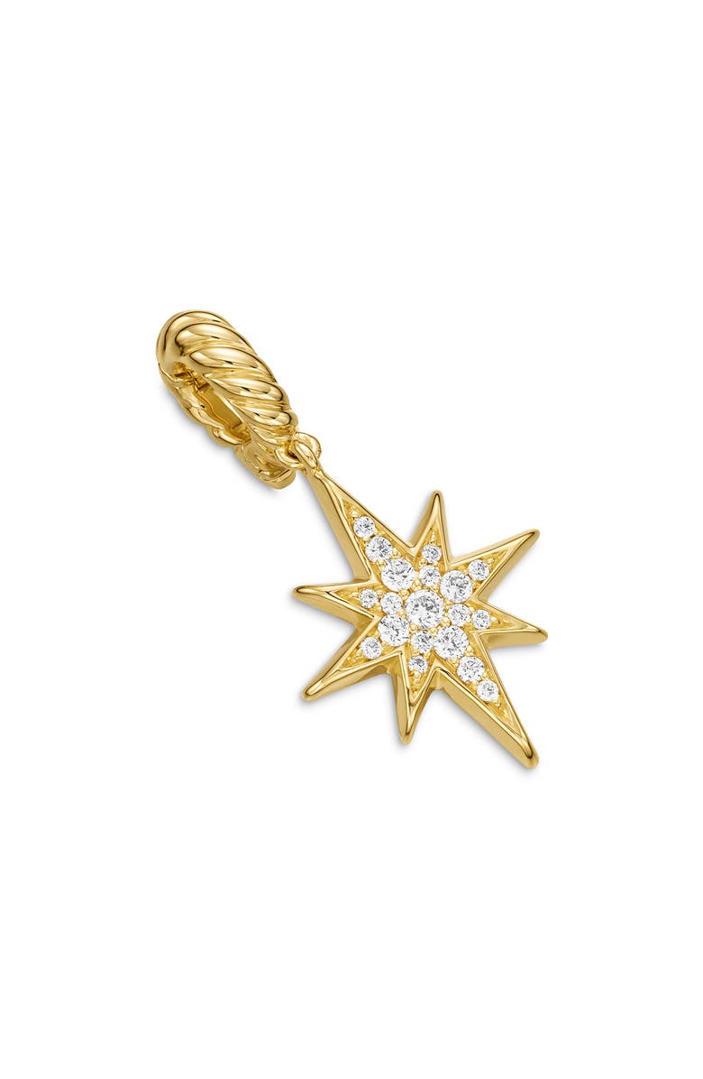 David Yurman North Star 18K Gold & Pavé Diamond Amulet, Alternate, color, Diamond/ Yellow Gold