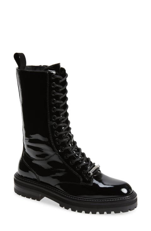 Cora Soft Patent Combat Boot (Women)