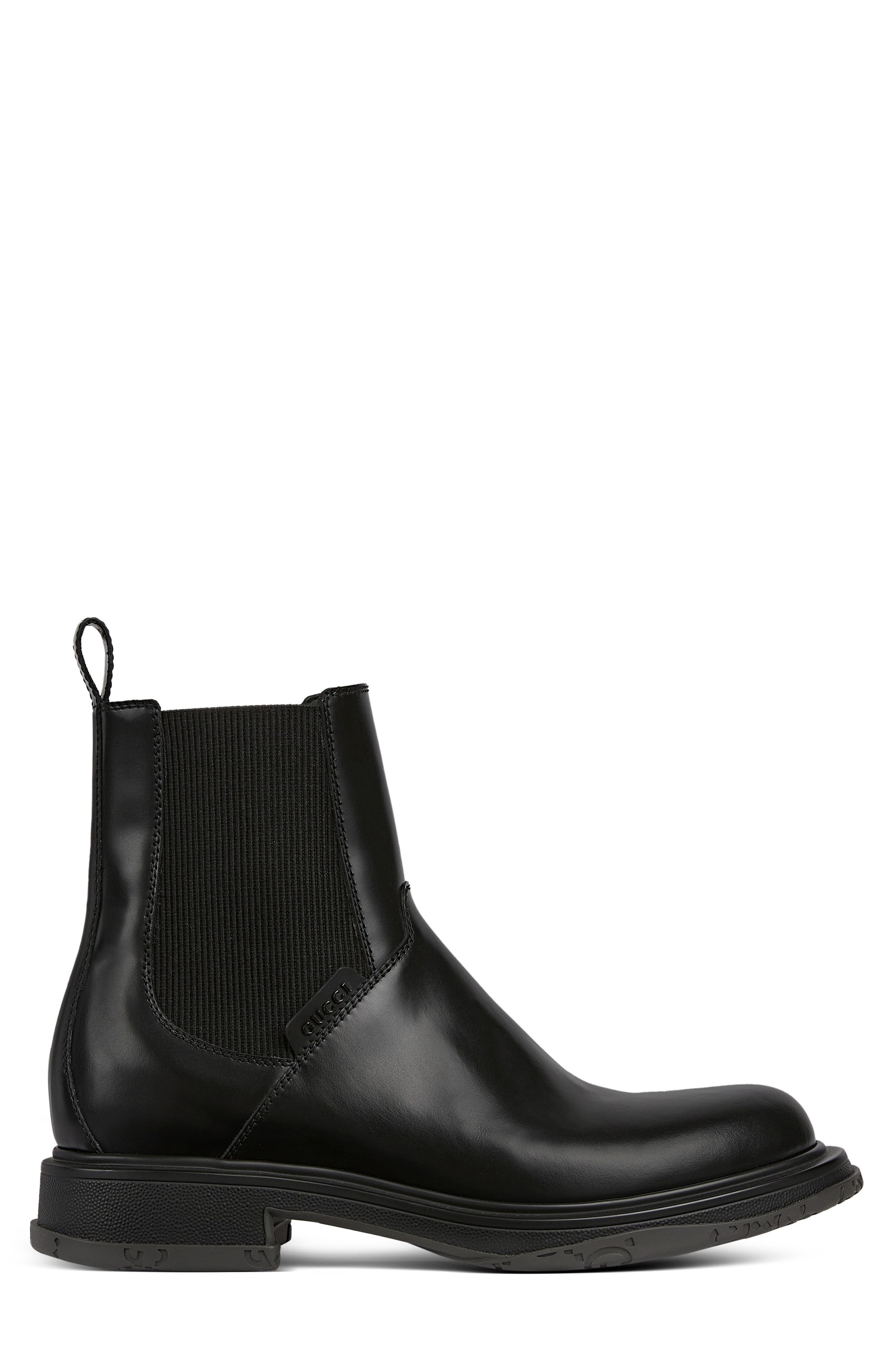 Gucci Posey Chelsea Boot, Alternate, color, Black/Black