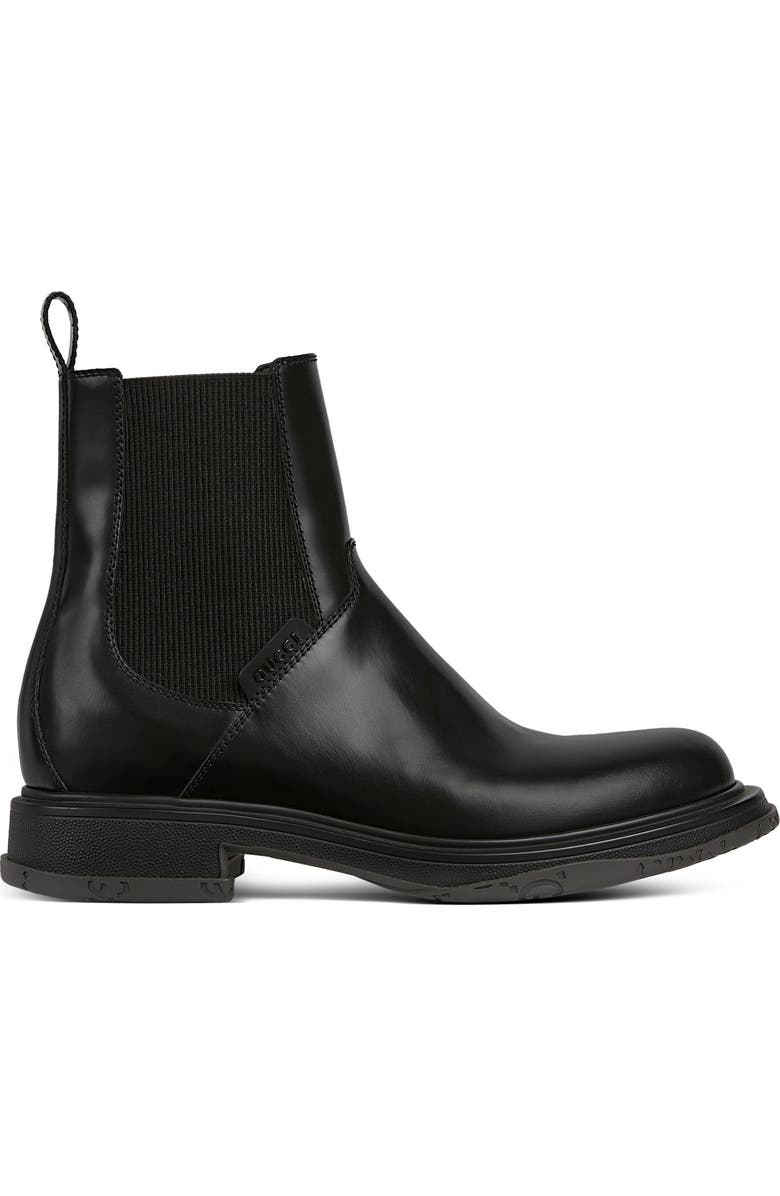 Gucci Posey Chelsea Boot, Alternate, color, Black/Black